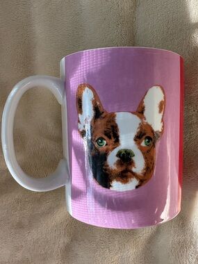 Fringe Stuido 3 dog pop art 16 oz mug- Boston Terrier, Labrador, chihuahua.